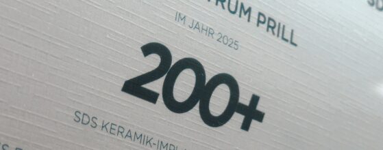 Auszeichnung 200+ SDS-Keramikimplantate im Zahnzentrum Prill Hannover – Zertifikat für Implantologie